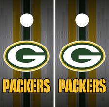 Green Bay Packers Cornhole Wrap NFL Team Flag Skin Board Set Vinyl Decal CO73