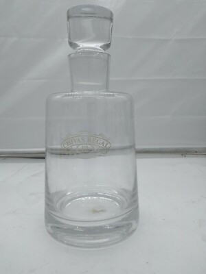 Chivas Regal 12 Year Glass Decanter w/Stopper Whisky Bottle Barware