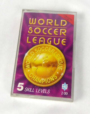 Commodore 64 C64 Spiel -- WORLD SOCCER LEAGUE (E&J Soft) -- Tape Kassette