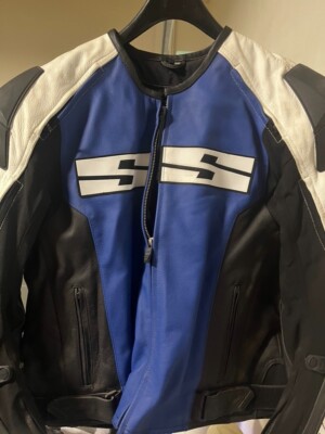 Speed and Strength Twist of Fate Blue/Black/White Leather Jacket - Size 48
