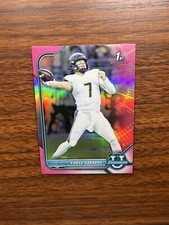 2021-22 Bowman University Chase Garbers PINK REFRACTOR 1ST CHROME #51 Cal Rookie