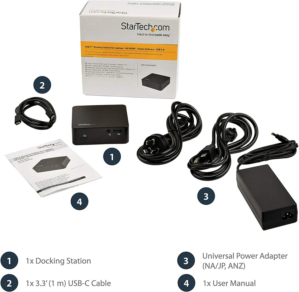 Startech USB-C Dock Single Monitor 4K 30Hz HDMI 85W Power to charge - BRAND NEW - Image 3 of 4