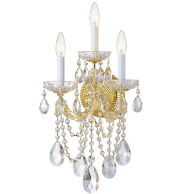 Crystorama 4423-GD-CL-SAQ Maria Theresa Wall Sconce Gold