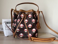 Moschino Couture Jeremy Scott Super Mario Mushroom Bucket Drawstring Bag Italy