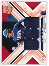 2019 Panini Elite Extra Edition Corbin Carroll Team Material USA Jersey 52/149
