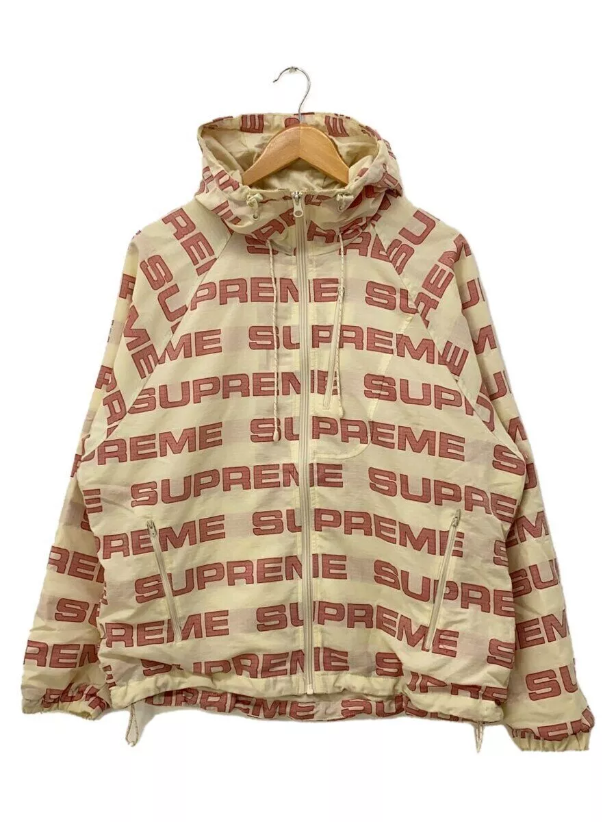 Veste de survêtement à capuche logo Supreme ripstop nylon crème S Occasion