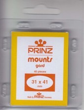 Prinz/Scott Stamp Mounts: 31x41 mm Clear US Semi Jumbo Vertical 40 Protectors