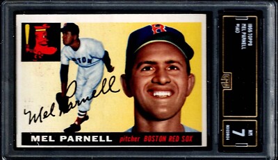 GMA 7 1955 Topps #140 Mel PARNELL, Boston Red Sox - GMA 7  NM  Near Mint