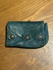 Vintage Leather Coin Purse Wallet Turquoise Blue Green  Credit Cards
