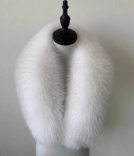 100 Real fox fur collar/neck wrap/scarf/ women jacket collar white collar