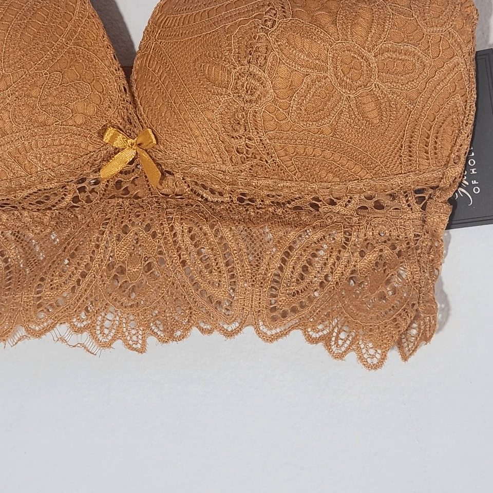 Bralette Frederick's of Hollywood Naranja Encaje Talla Grande Nuevo con Etiquetas Bralette Naranja Foto 2 de 4