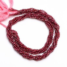 2.5 mm Natural Rhodolite Garnet Faceted Round Rondelle Beads 33 cm Strand EB-36