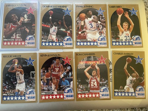 Magic Johnson, Larry Bird, Ewing  + More NBA Hoops Card ALL STAR 1990 -Box Fresh - Picture 1 of 2