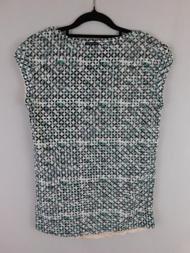 Maison Scotch & Soda Womens Sleeveless Abstract Art Geometric Top Blouse Size 8 - Picture 2 of 11