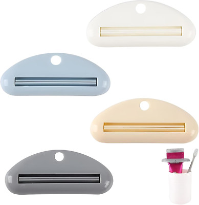 4 Stück Buntes Zahnpasta Ausdrücker,Tubenquetscher,Toothpaste Dispenser,Zahnpast