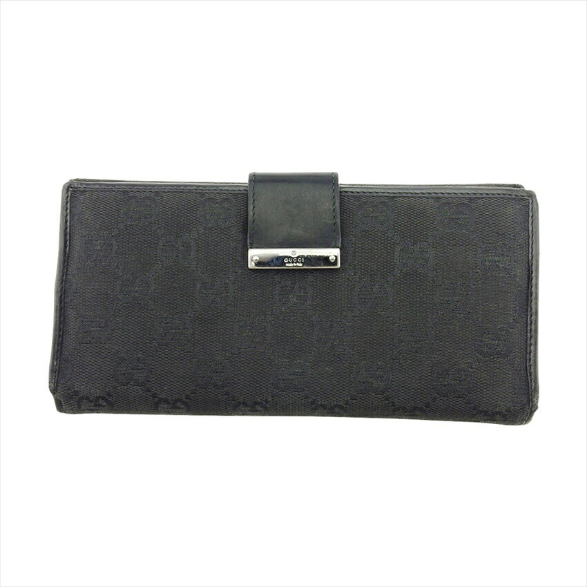 GUCCI Long Wallet GG Canvas Canvas x Leather Authentic USED GUCCI Long Wallet GG Canvas Canvas x Leather Authentic USED
