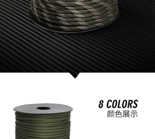 50m 550 Militar Paracord 9Hebras 4mm Táctico Paracaídas Cordón Camping Accesorios - Imagen 16 de 31