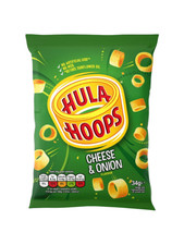 Hula Hoops Cheese & Onion Crisps 32 x 34g bags – NEW Box – FREE UK Delivery