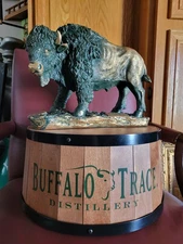 RARE STORE Buffalo Trace Distillery BARREL Statue Display Whiskey Bar Man Cave 