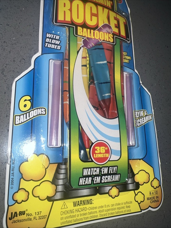 2/JA-RU 137 Flyin' Screamin' Rocket Balloons 36 inch Inflatable 2004 ...