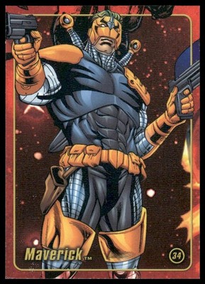 Maverick 2005 Toy Biz Marvel Figure Factory II #34 Trading Card Team X