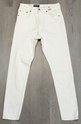 Levi's Premium 501 Skinny Jeans Women's 25x28 High Rise Bleached Button Fly NWT