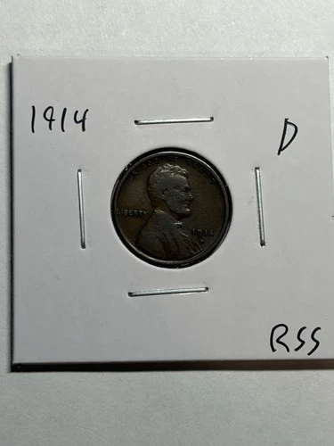1914-D Lincoln Cent Wheat Penny VF Key Date