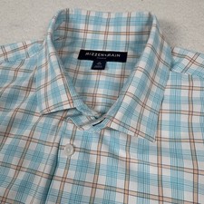 Mizzen Main Leeward Shirt Men  s XL Trim Fit Performance Button Up L/S Plaid