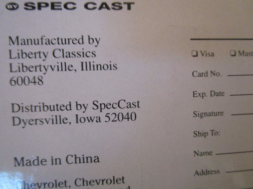 Collectible Toy: SpecCast Liberty Classics, 1937 Chevrolet in original package - Picture 4 of 5