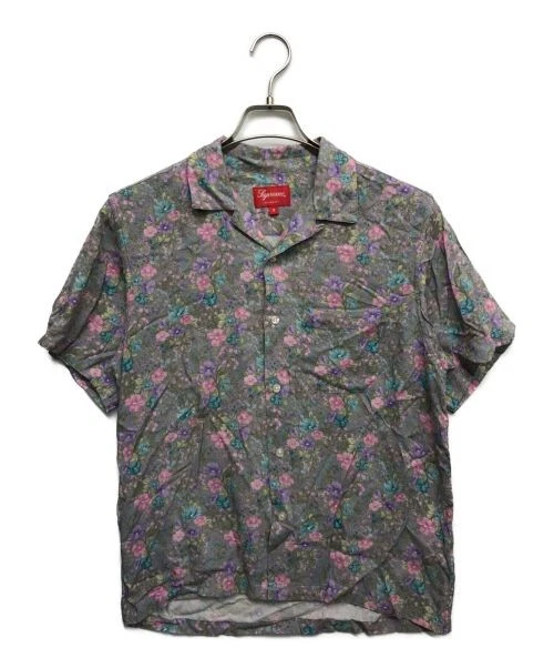 Chemise homme Supreme Mini Floral Rayonne grise manches courtes occasion