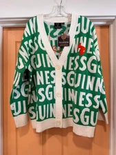 Guinness Green & White Sweater – Size Large – New With Tags – Ireland Exclusive