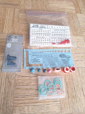 Susan Bates Peg-It White Knitting Counter 6 Pegs Knitting Counters Gauge More
