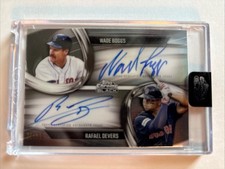 2025 Topps Chrome Black Pitch Black Dual Autographs Devers Boggs /30