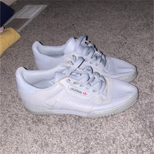 adidas Yeezy Powerphase Calabasas Gray Low Top Leather Lace Up Sneakers