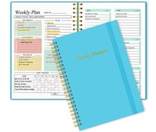 Utron A5 Weekly Planner - Undated Daily To Do List Planner, Weekly Goals Noteboo