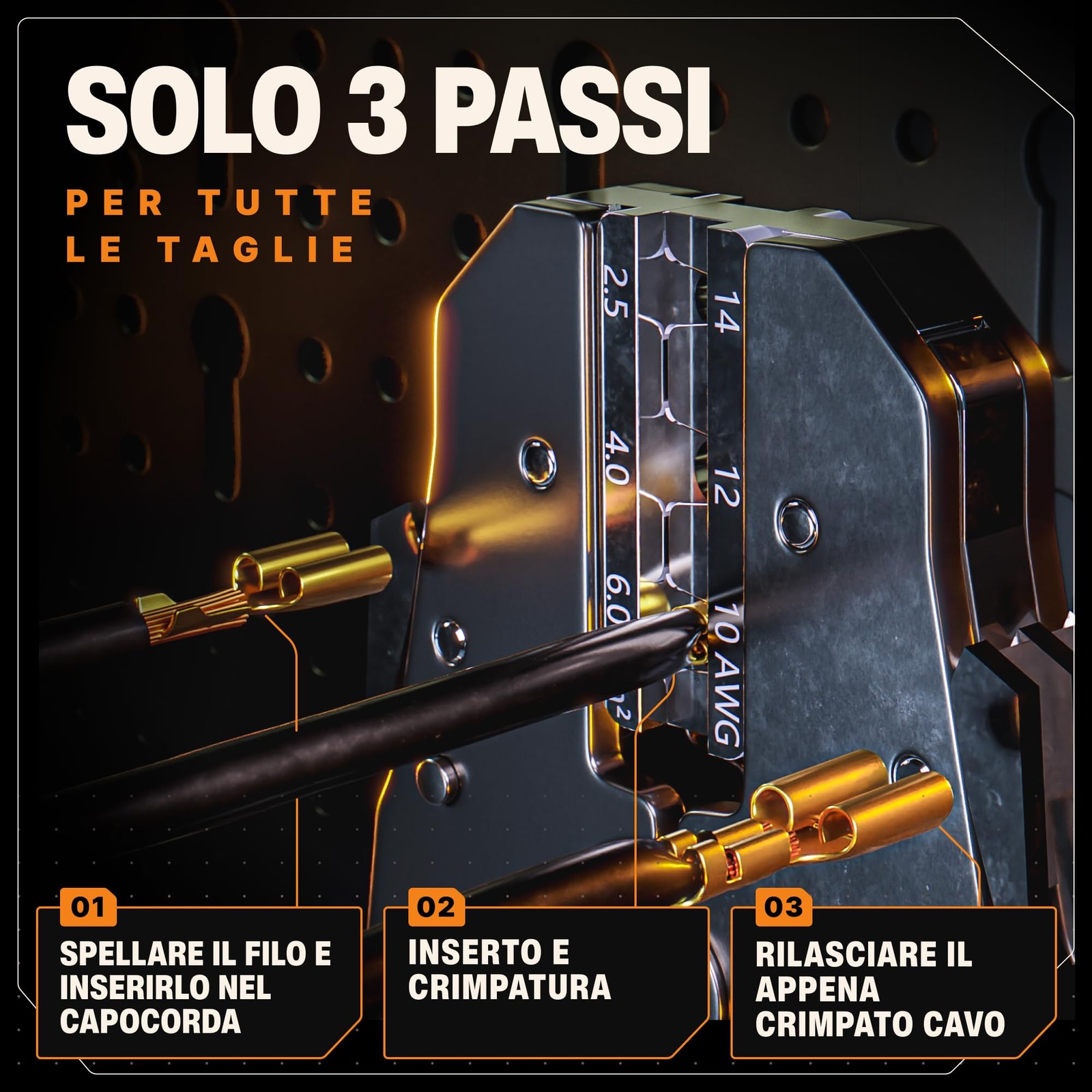 Sistema di Crimpatura Avanzato: Pinza + 6 Ganasce Quick-Switch - 4