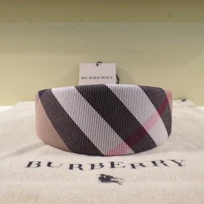 NWT WOMEN'S AUTH BURBERRY CLASSIC NOVA CHECK HEADBAND HAIR BAND WITH DUST BAG