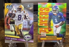 2025 Topps Chrome #PP-25 Malik Nabers Power Players Refractor + 1st Bowman