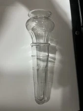 Vintage Clear Glass Antique Car Wall Bud Vase 7 5/8" flower Etching No Bracket