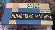 Bates Standard Movement 6-Wheel Numbering Machine Stamps Vintage, USA Figure E