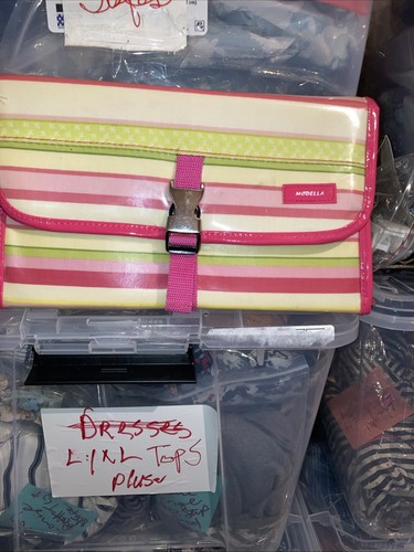 Modella Toiletries Bag Hang Hook 3 Flowers On Zips New Vintage - Picture 15 of 19