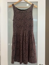 Anthropologie Deletta Leopard Dress Fit & Flare Size XS