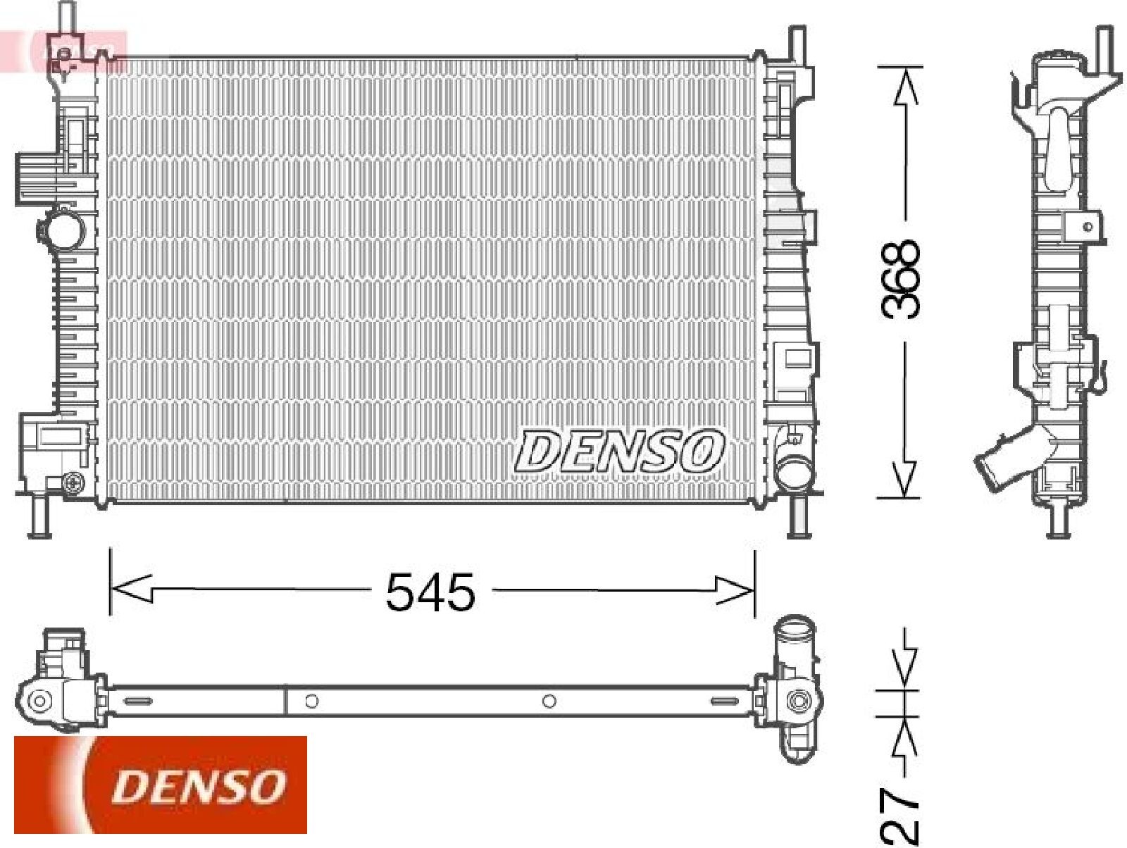 DENSO Kühler, Motorkühlung DRM10009 für Ford - Bild 5