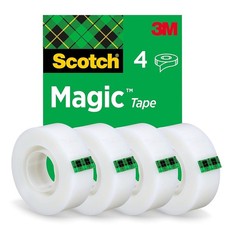 3M Scotch Magic Invisible Tape Roll 19mm x 33M Writeable Magic Tape x 4 rolls