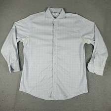 Brooks Brothers Shirt Mens 16.5 Blue Plaid Regent Dress Button Up Long Sleeve 