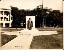 CGE56 1915 Original Overbey's Studio Photo FATHER RYAN STATUE MOBILE ALABAMA