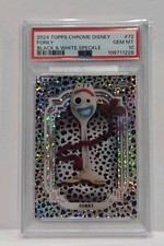2024 Topps Chrome Disney #72 Forky Black & White Speckle /101 PSA 10