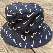 Nike Bucket Hat Black Canary Allover AOP Swoosh M/L DC4054-010
