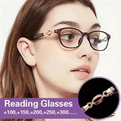 Multifocal Progressive Reading Glasses Blue Light Blocking Women 3 Zones Readers