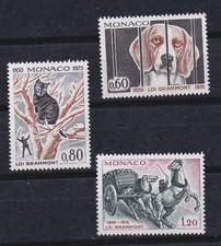 (monaco)1975 Sc 993/5 animal,LOI GRAMMONT   x361